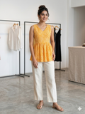 Sleeveless yellow top